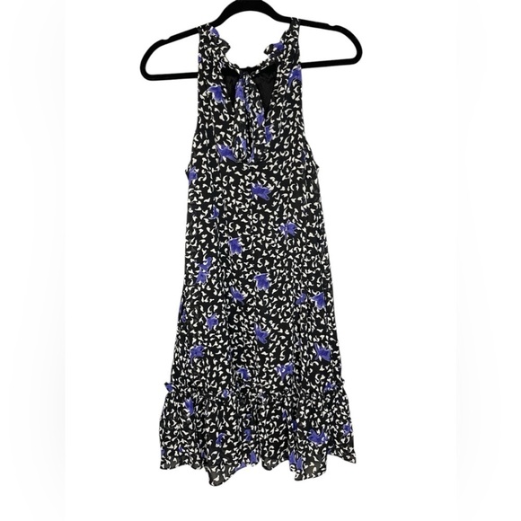 BCBGeneration Women's Relaxed Halter Neck Tie Chiffon Mini Dress New Small - Picture 3 of 12